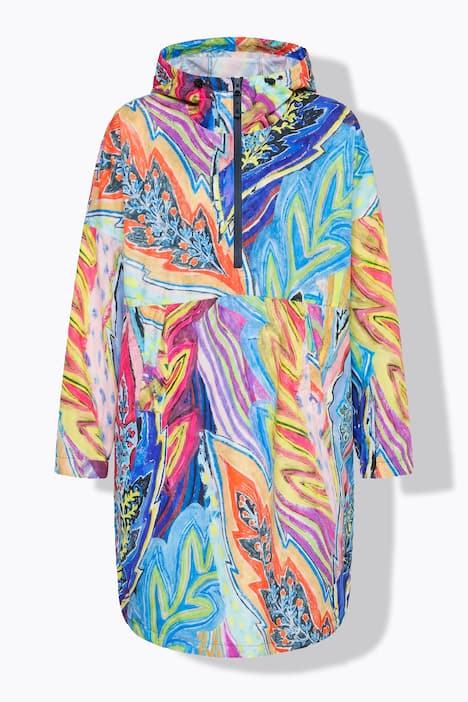 Funktions-Regencape, Unisex, Print, Kapuze