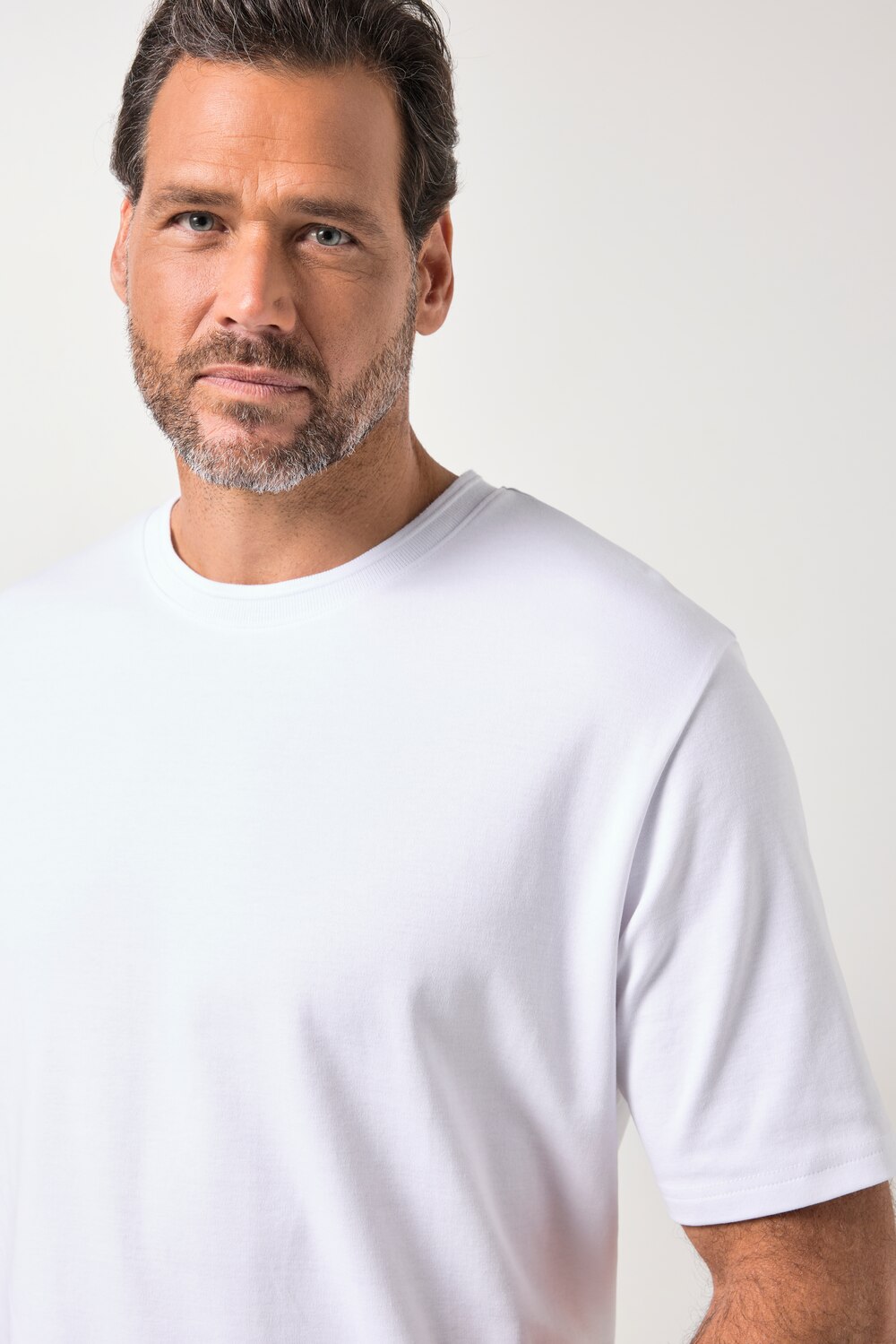 Stora storlekar T-Shirt, Her, vit, storlek: 8XL, Bomull, JP1880