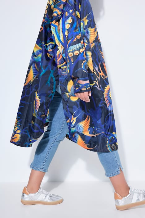 Funktions-Regencape, Unisex, Print, Kapuze