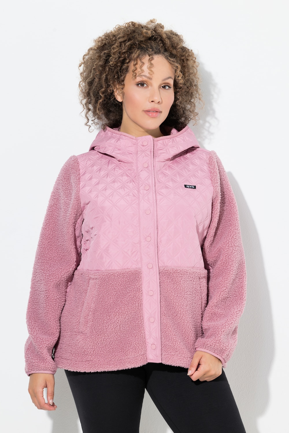 Thumbnail - Große Größen Fleecejacke, Damen, rosa, Größe: 54/56, Polyester, Ulla Popken
