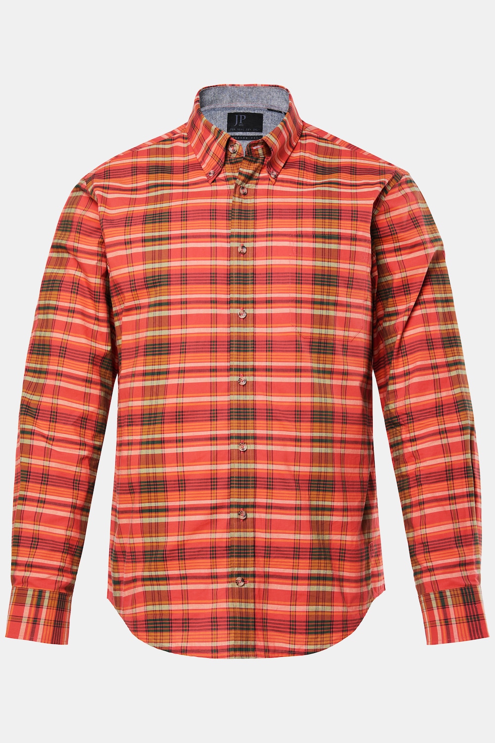 JP1880 Karohemd, Langarm, Buttondown-Kragen, Modern Fit, bis 8 XL