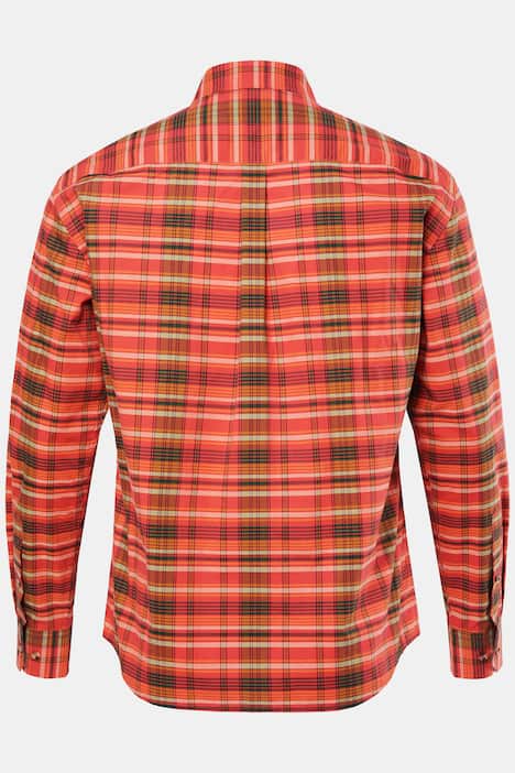 Koszula w kratę JP1880, długi rękaw, kołnierzyk z guzikami, nowoczesny krój, do rozm. 8 XL