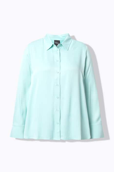 Hemdbluse, Hemdkragen, Langarm, Satin