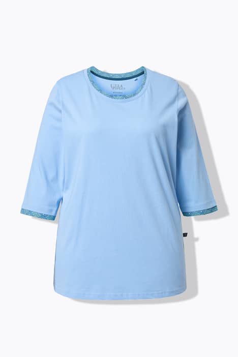 Pyjama, Zweiteiler, Muster, Rundhals, 3/4-Arm