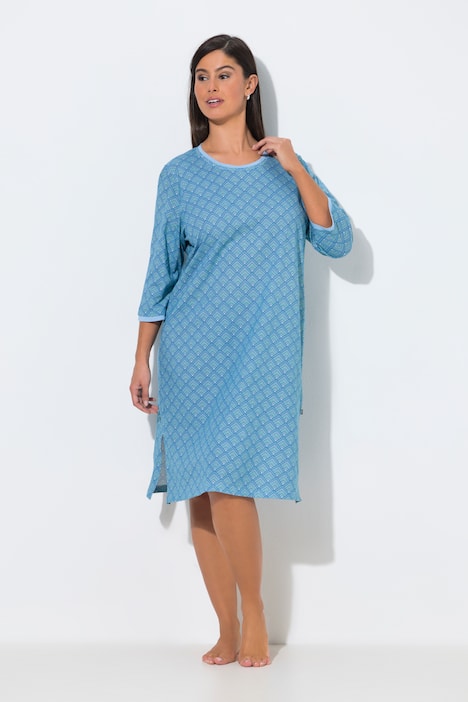 Bigshirts, set van 2, motief, ronde hals, 3/4-mouw