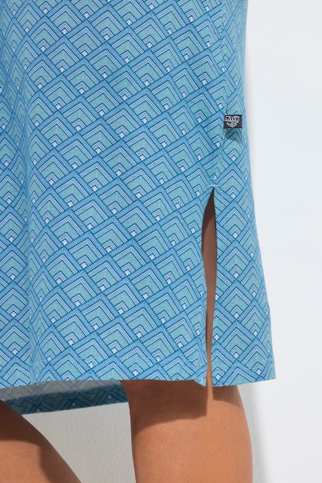 Długie koszule, 2-pak, wzór, okrągły dekolt, rękawy 3/4