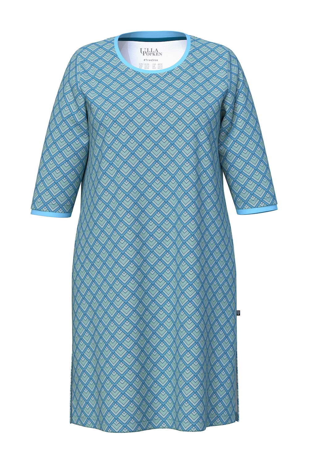 Stora storlekar T-shirt oversize i 2-pack, Dam, blå, storlek: 46/48, Bomull, Ulla Popken