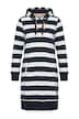 Pruhované mikinové šaty, kapuca, certifikace OEKO-TEX®