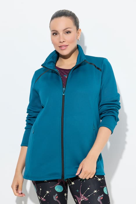 Funktions-Sweatjacke, Webfellfutter, Stehkragen, Langarm