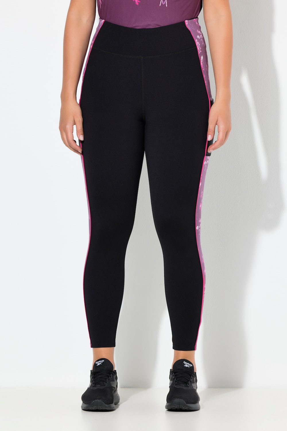 Große Größen Sport-Leggings, Damen, schwarz, Größe: 46/48, Polyester/Synthetische Fasern/Elasthan, Ulla Popken