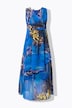 Maxi-Chiffonkleid, ärmelos, Leo-Druck, Unterkleid