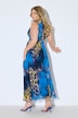 Maxi-Chiffonkleid, ärmelos, Leo-Druck, Unterkleid