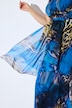 Maxi-Chiffonkleid, ärmelos, Leo-Druck, Unterkleid