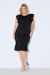 Scuba jurk, comfortabele pasvorm, korte kapmouwen