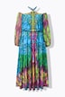 Vestido maxi con los hombros descubiertos, chifón, combinación opacas