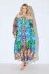 Vestido maxi con los hombros descubiertos, chifón, combinación opacas