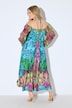 Vestido maxi con los hombros descubiertos, chifón, combinación opacas