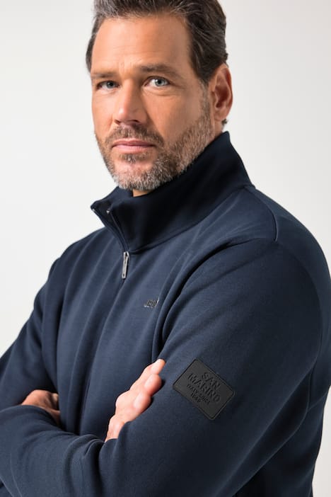 Veste JP 1880 en molleton Interlock, col montant - jusqu'au 8 XL