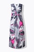 Jersey-Maxikleid, Muster, Drapierung