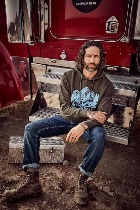 JP1880 hoodie, trui met capuchon, borstprint, kangoeroezak, tot 8XL