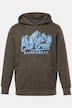 JP1880 hoodie, trui met capuchon, borstprint, kangoeroezak, tot 8XL