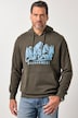 JP1880 hoodie, trui met capuchon, borstprint, kangoeroezak, tot 8XL