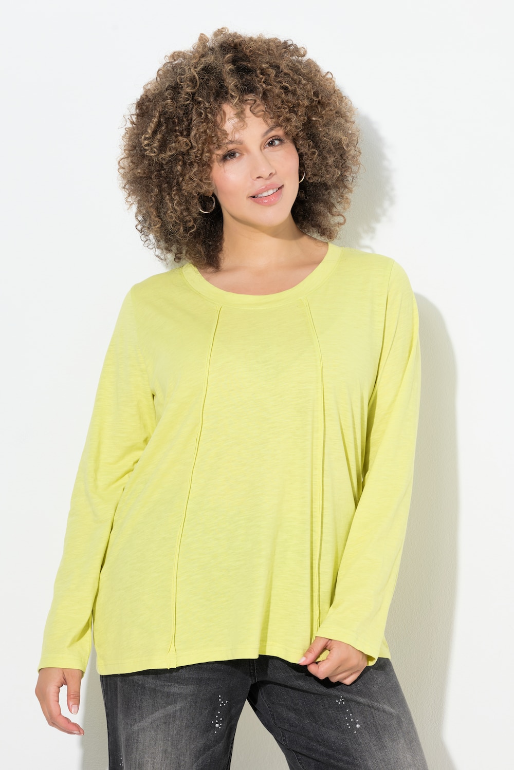 Große Größen Shirt, Damen, gelb, Größe: 54/56, Baumwolle, Ulla Popken