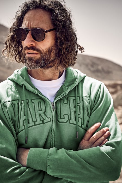 JP1880 Sweatjacke, Kapuze, Badges, bis 8 XL