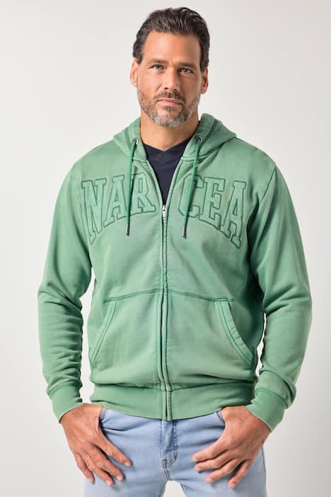 JP1880 Sweatjacke, Kapuze, Badges, bis 8 XL