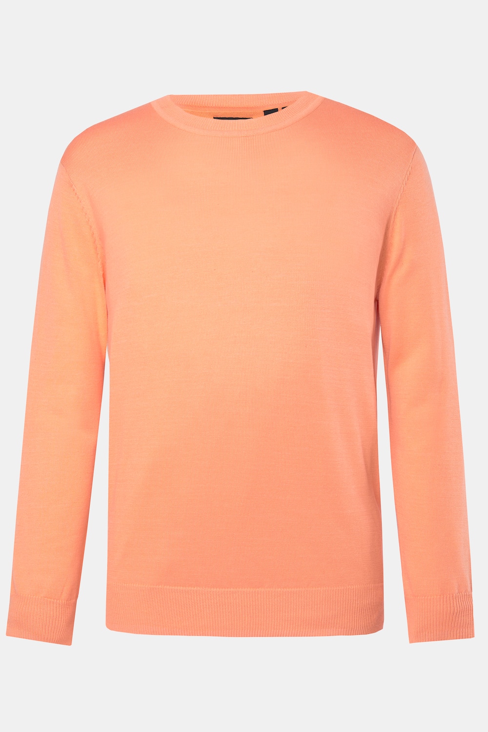 JP1880 Pullover, leichter Feinstrick, Badge, Rundhalsausschnitt, bis 7 XL