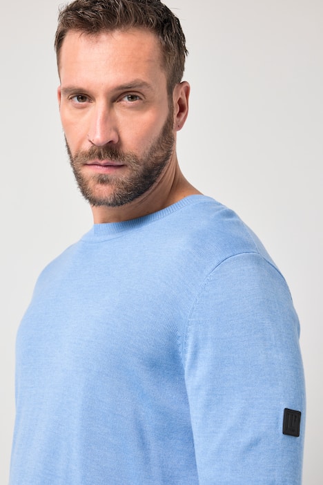 JP1880 trui, luchtig fijn breisel, gadge, ronde hals, tot 7XL