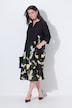 Lyocell-Maxikleid, Blüten, Tunika-Ausschnitt, 3/4-Arm