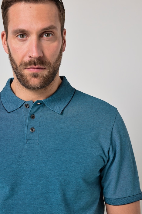 JP1880 Poloshirt, Halbarm, TwoTone-Piqué, bis 8 XL