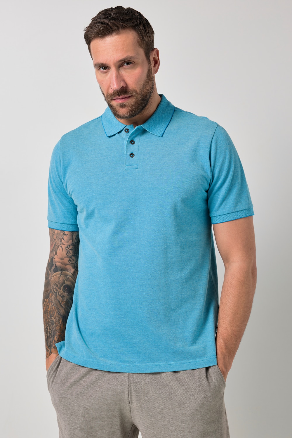 Poloshirt, Halbarm, TwoTone-Piqué, bis 8 XL