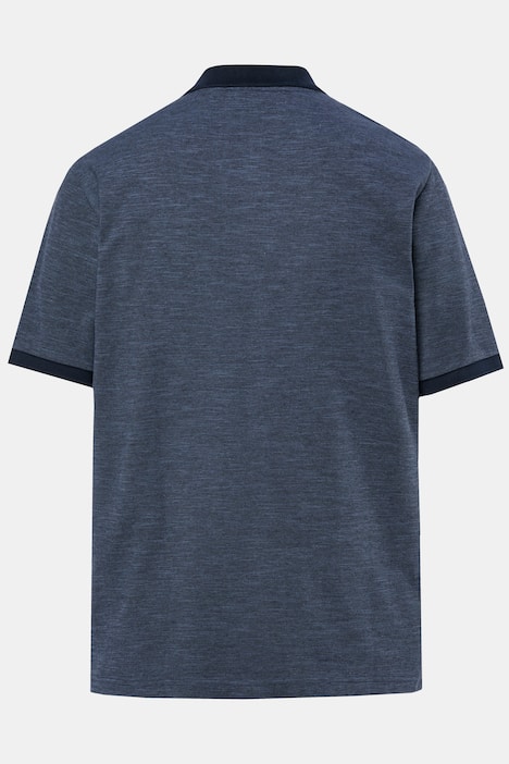 JP1880 Poloshirt, Halbarm, Melange-Piqué, bis 8 XL