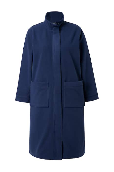 Fleesový župan, stojáček, zip, recyklovaný materiál