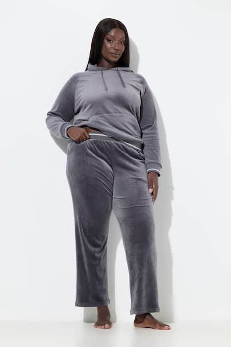 Homewear-Nickihose, Rippbund, gerades Bein