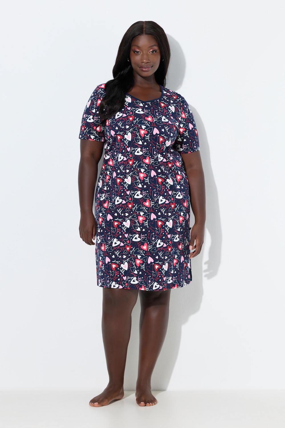 Große Größen Bigshirt, Damen, blau, Größe: 58/60, Baumwolle, Ulla Popken