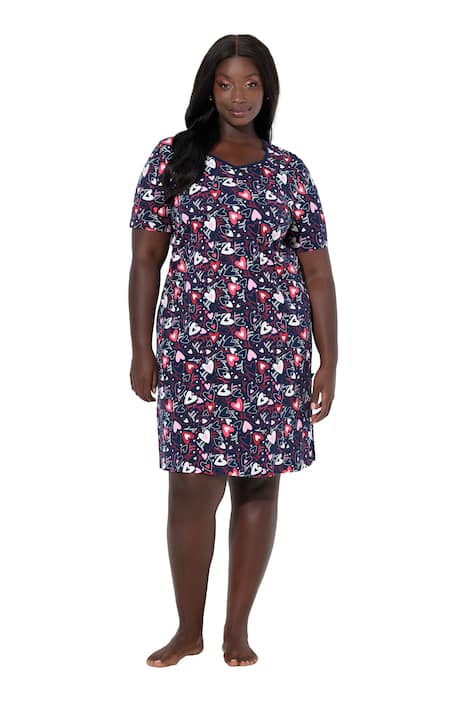 Maxi tričko, srdce, srdcový výstřih, krátké rukávy