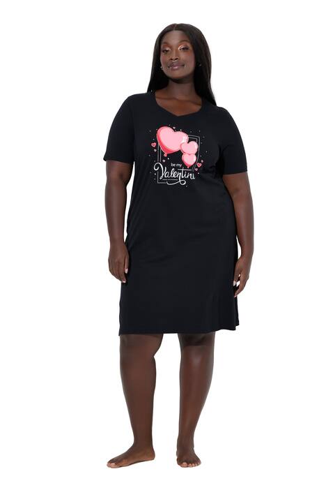 Maxi tričko, Valentine, srdcový výstřih, krátké rukávy