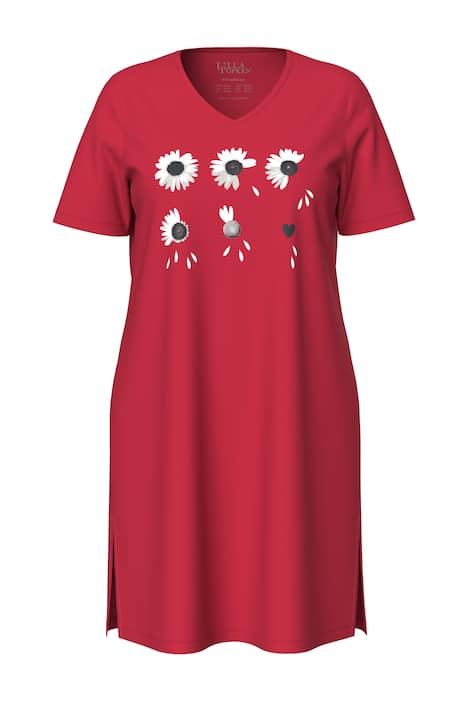 Maxi tričko, Valentine, srdcový výstřih, krátké rukávy