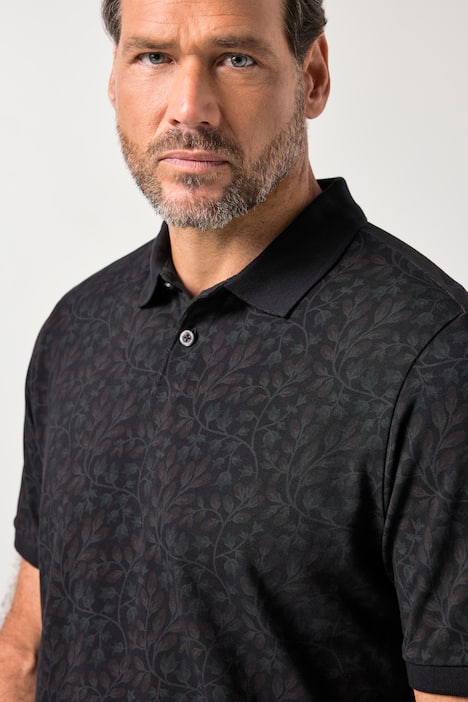 Polo JP 1880 en piqué, manches courtes et imprimé poitrine, esprit vintage – jusqu'au 8 XL