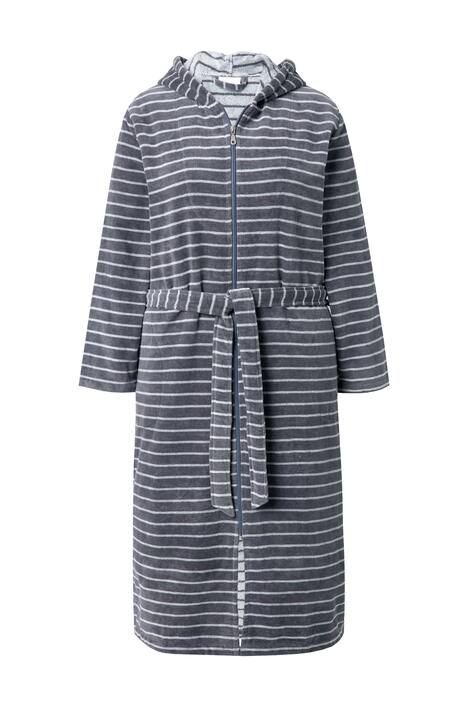 Župan Nicki, proužky, kapuca, pásek na zavázání, dlouhý rukáv