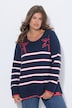 Ringel-Sweatshirt mit Seastern-Print, Langarm
