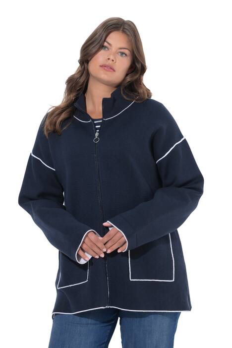 Oboustranný pletený kardigan na zip