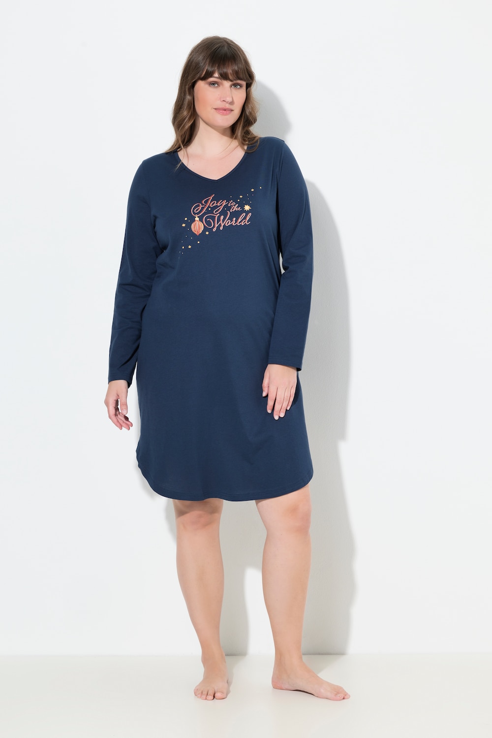 Große Größen Nachthemd, Damen, blau, Größe: 50/52, Baumwolle, Ulla Popken