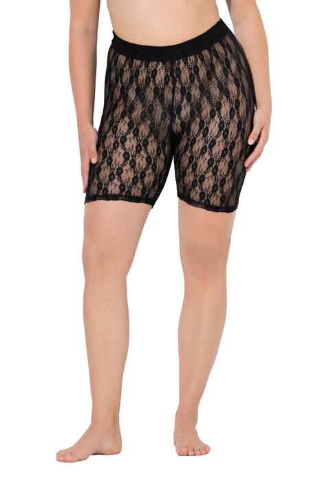 přiléhavé cyklistické šortky, krajka, ochrana stehen