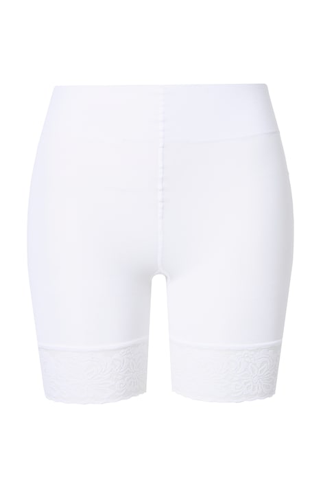 Přiléhavé cyklistické šortky, krajkový lem, ochrana stehen