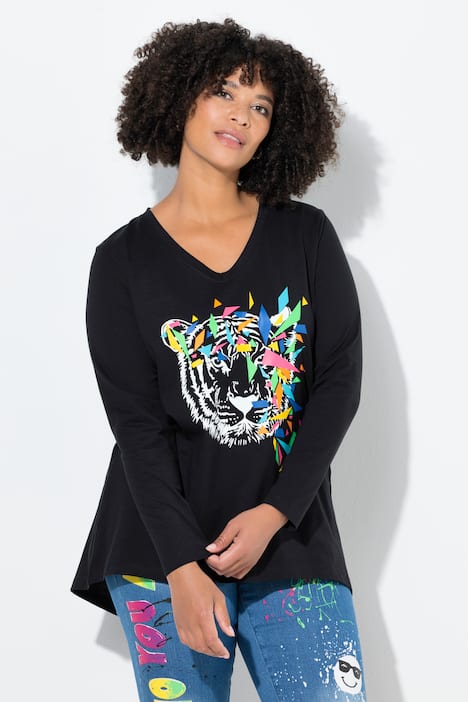 T-Shirt, A-Linie, Tiger-Motiv