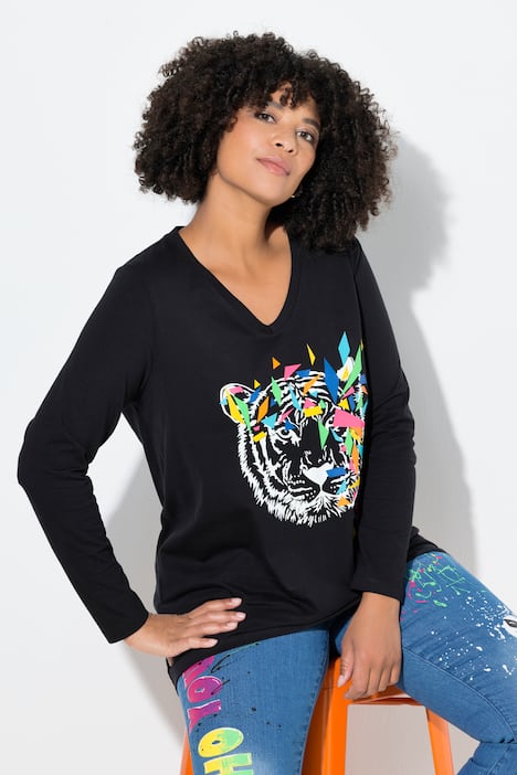 T-Shirt, A-Linie, Tiger-Motiv